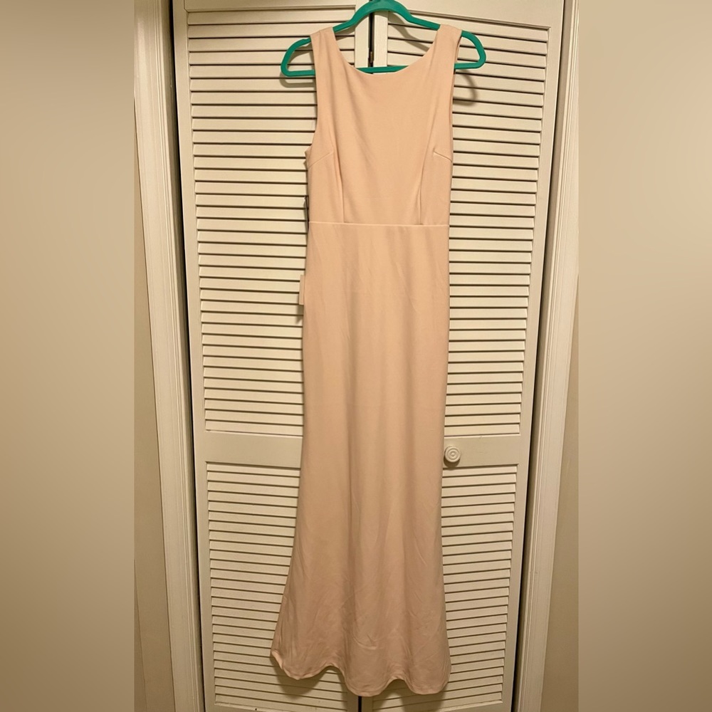 Lulu’s Blush Pink Backless Maxi Dress